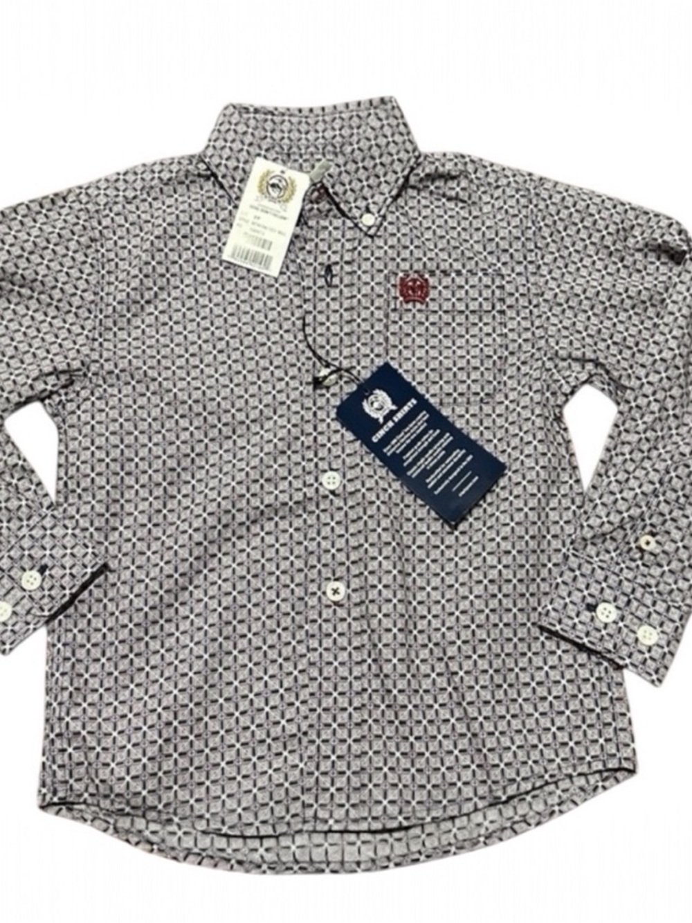 NWTS Cinch boys Western/Cowboy/Rodeo shirt, size 2, quality, 100% cotton